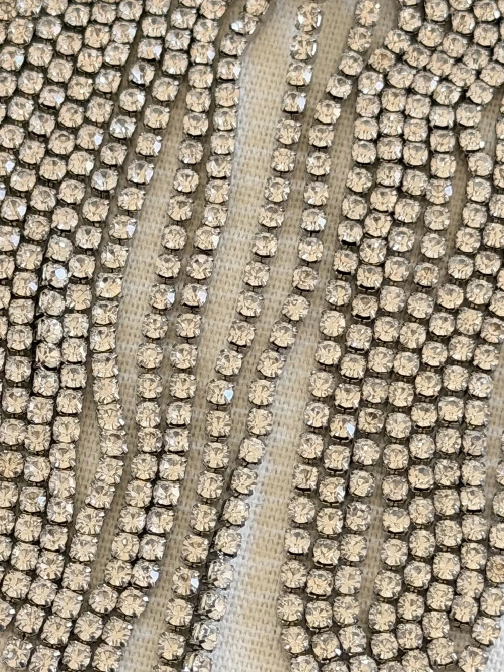 WORE ONCE. Diamond rhinestone fringe cascade brooch